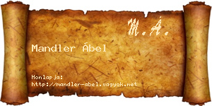 Mandler Ábel névjegykártya